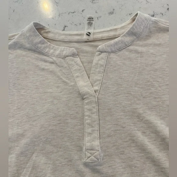 Lou & Grey Signaturesoft Split Neck Pocket Dress Women’s Sz M in Lt Oak Heather - Picture 7 of 12